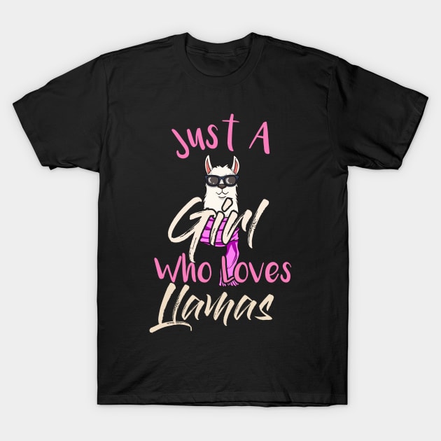 Just a girl who loves llamas T-Shirt by Shirtbubble